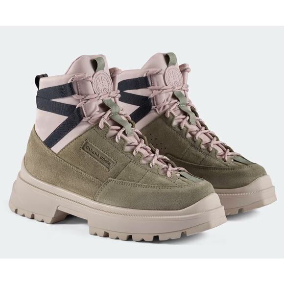 Canada Goose Womens Journey Lite Boots Sz 9 Lucent Rose Smokey Sage Winter Shoes - Picture 2 of 12